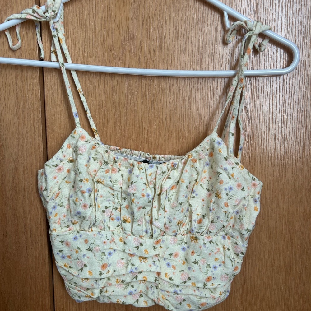 Forever 21 Floral Camisole in Cream and Orange